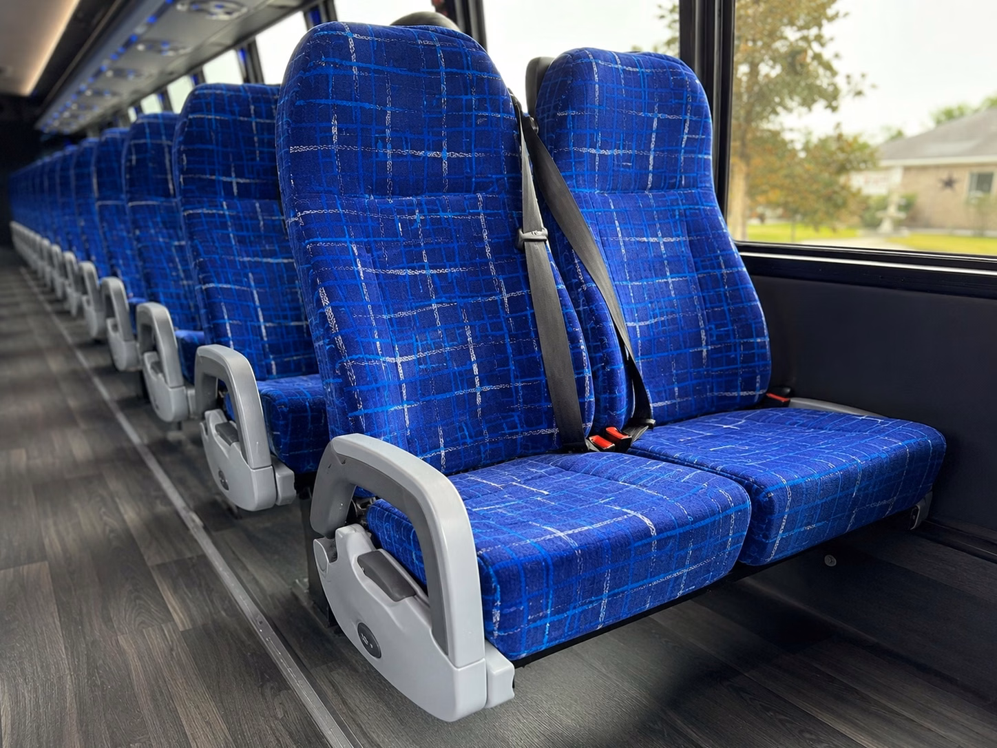 kansas city charter bus rental interior